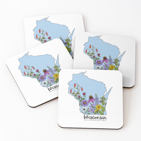 Item preview, Wisconsin Pollinator Plants Blue designed and sold by OneCreativeBee.