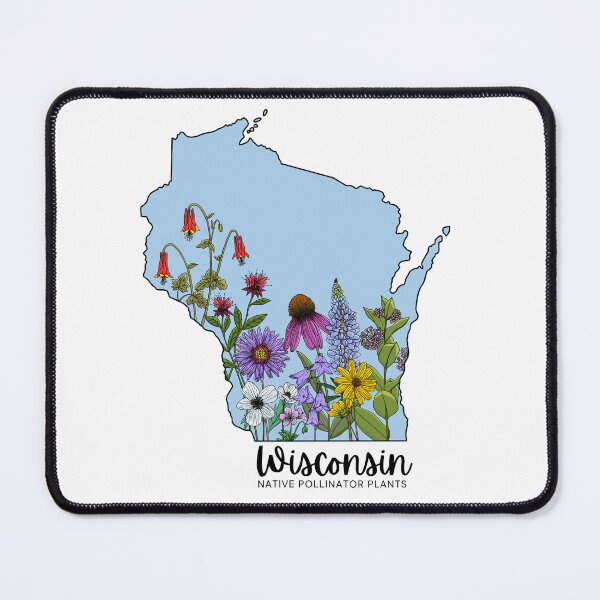 Item preview, Wisconsin Pollinator Plants Blue designed and sold by OneCreativeBee.