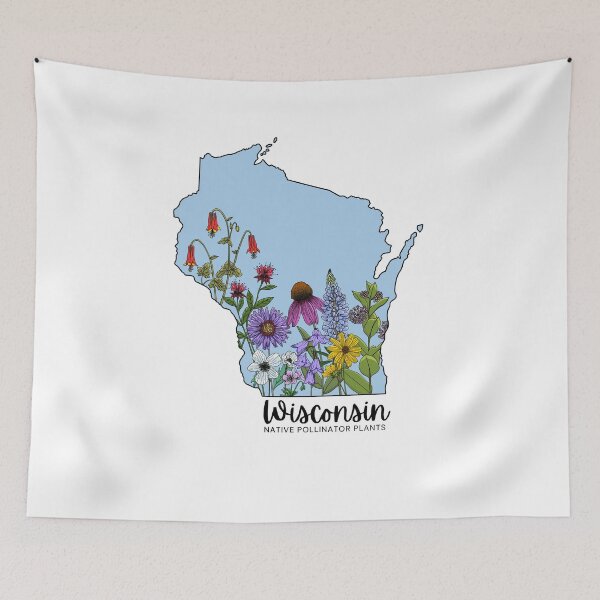 Item preview, Wisconsin Pollinator Plants Blue designed and sold by OneCreativeBee.