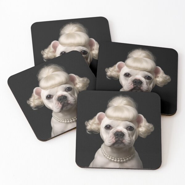 Item preview, Coquette bulldog pearl necklace and brushing designed and sold by Polnorandco.