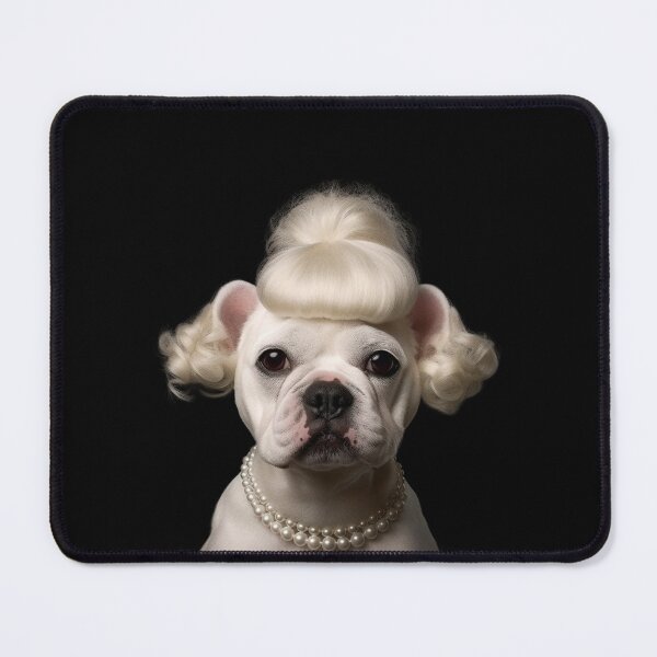 Item preview, Coquette bulldog pearl necklace and brushing designed and sold by Polnorandco.
