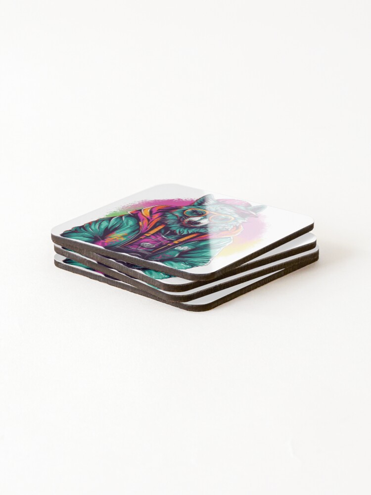 Thumbnail 4 of 5, Coasters (Set of 4), Howlin' Flow designed and sold by Imagequest.
