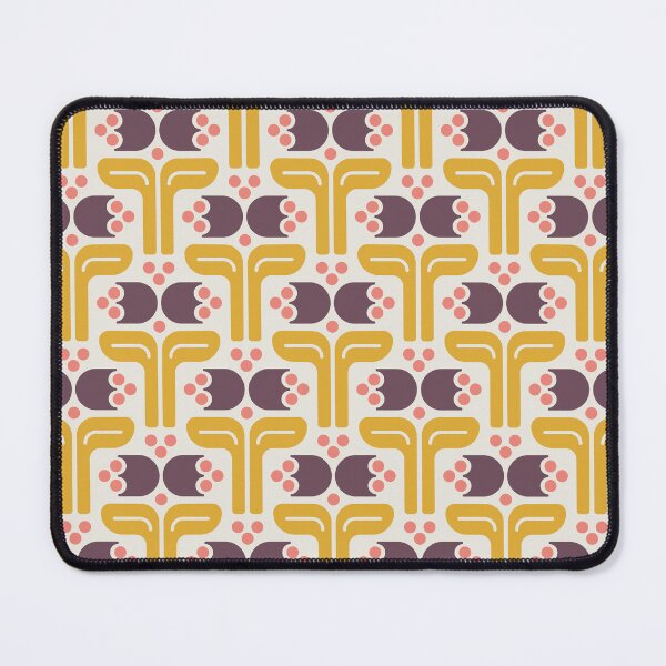 Item preview, KF 0034 D - Retro Vintage Flowers Minimalist 70s Modern Geometric Floral Pattern designed and sold by KhakiFinch.