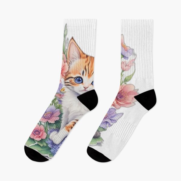 Item preview, Cute kitten among flowers designed and sold by FFixation.