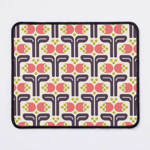 Item preview, KF 0034 F - Retro Vintage Flowers Minimalist 70s Modern Geometric Floral Pattern designed and sold by KhakiFinch.