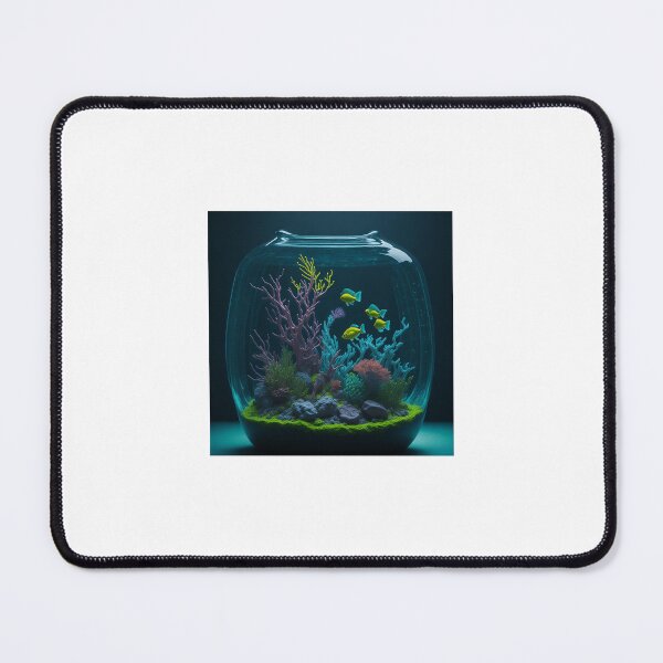 Item preview, Bright yellow tropical fish glass jar aquarium designed and sold by WhimsyFinds.