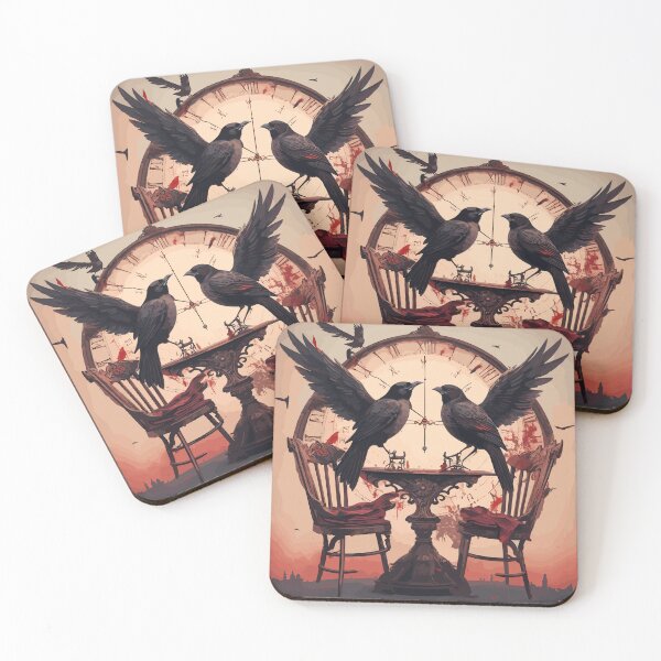 Item preview, Mystical Gothic Birds and Blood-Dripping Clock Art: Unique Designs for Every Occult Enthusiast designed and sold by AFUNARTZ.
