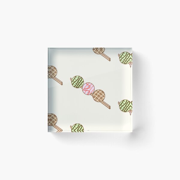 Item preview, Cute strawberry, mint, and chocolate glazed mochi on a stick sticker designed and sold by DozyJov.