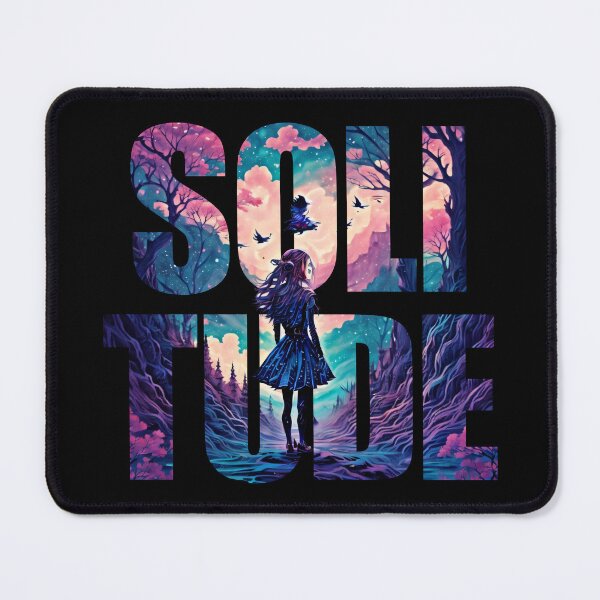 Item preview, Solitude: Highly Detailed Black Silhouette Illustration designed and sold by cocomikozza.