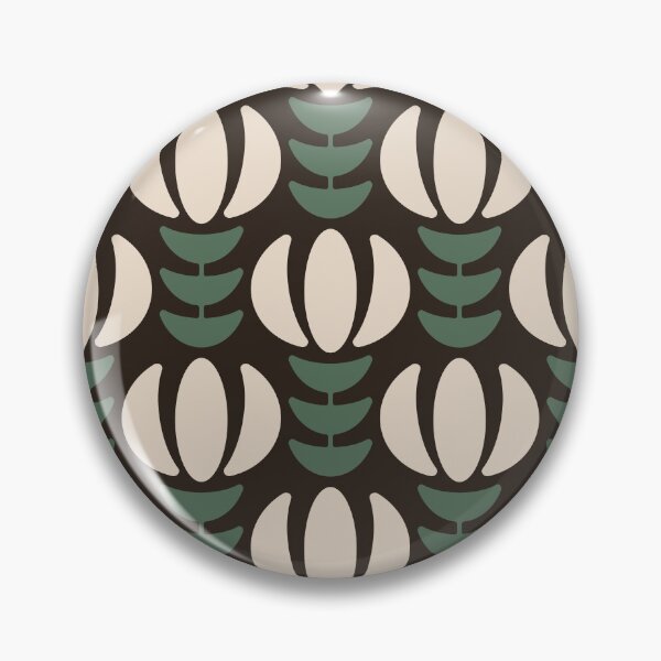 Item preview, KF 0035 E - Retro Vintage Flowers Minimalist 70s Modern Geometric Floral Pattern designed and sold by KhakiFinch.