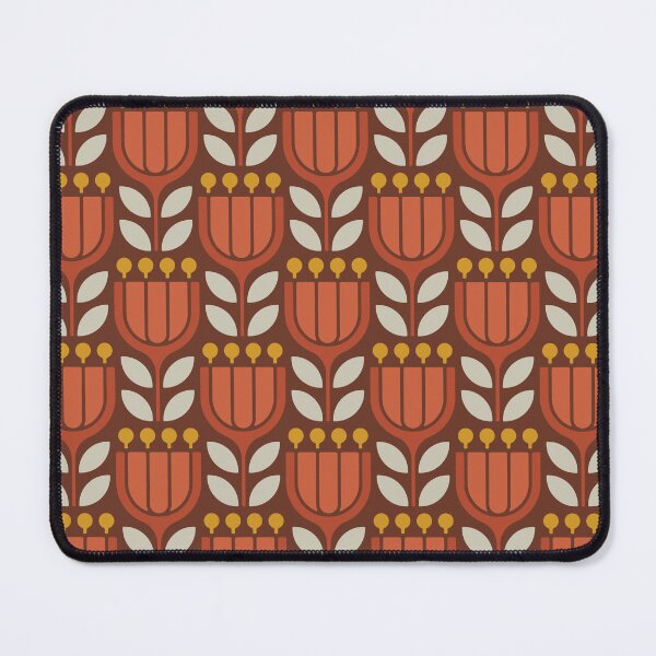 Item preview, KF 0036 A - Retro Vintage Flowers Minimalist 70s Modern Geometric Floral Pattern designed and sold by KhakiFinch.