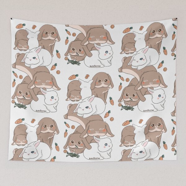 Item preview, Bailey and Claude Snuggle Couple Rabbit | Bunniesmee  designed and sold by bunniesmee.