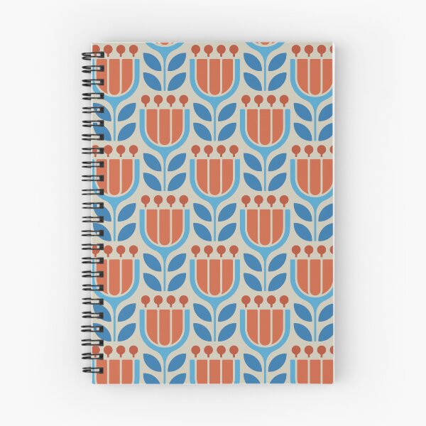 Item preview, KF 0036 D - Retro Vintage Flowers Minimalist 70s Modern Geometric Floral Pattern designed and sold by KhakiFinch.