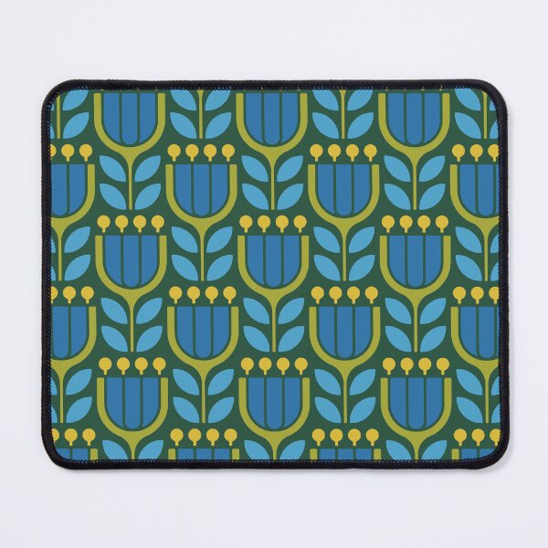 Item preview, KF 0036 F - Retro Vintage Flowers Minimalist 70s Modern Geometric Floral Pattern designed and sold by KhakiFinch.
