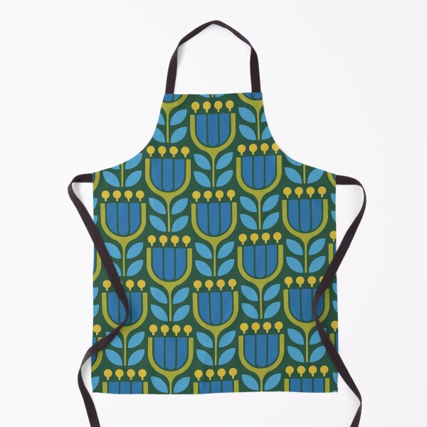 Item preview, KF 0036 F - Retro Vintage Flowers Minimalist 70s Modern Geometric Floral Pattern designed and sold by KhakiFinch.