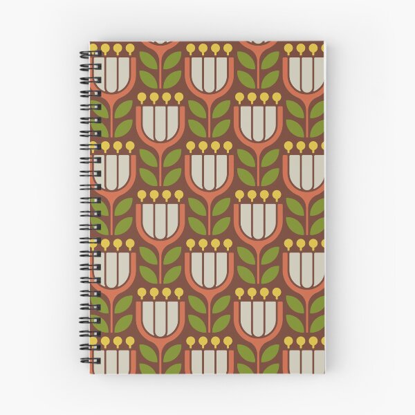 Item preview, KF 0036 H - Retro Vintage Flowers Minimalist 70s Modern Geometric Floral Pattern designed and sold by KhakiFinch.