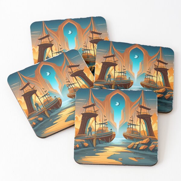 Item preview, Viaje al horizonte: barcos de madera navegando desde la cubierta del barco designed and sold by Sequence1.