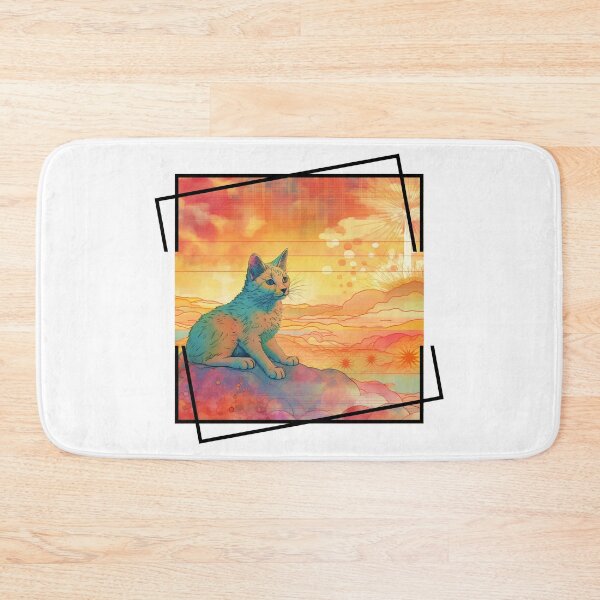 Item preview, Summertime Cat Enjoying Outside For Summer Solstice With Colorful Background With Nature Scene With Cat Being Cute For Pet Owner Who Loves designed and sold by NewOtaku64.