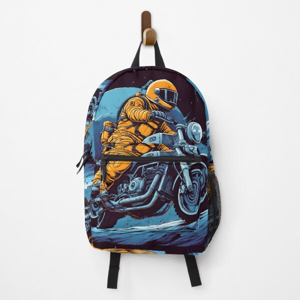 Item preview, An astronaut is travelling on his motorcycle through alien world designed and sold by Art Happens.