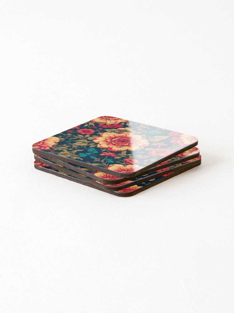 Thumbnail 4 of 5, Coasters (Set of 4), Flowerbed V designed and sold by RKDDesigns.