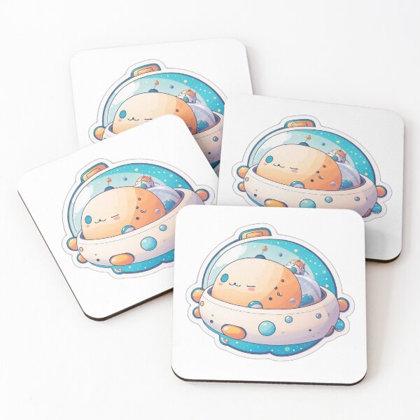 Item preview, Little mochi riding spaceship designed and sold by FFixation.