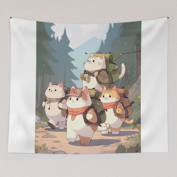 Item preview, Cartoon Cats Are Going Trekking (Anime) designed and sold by BDMeow.