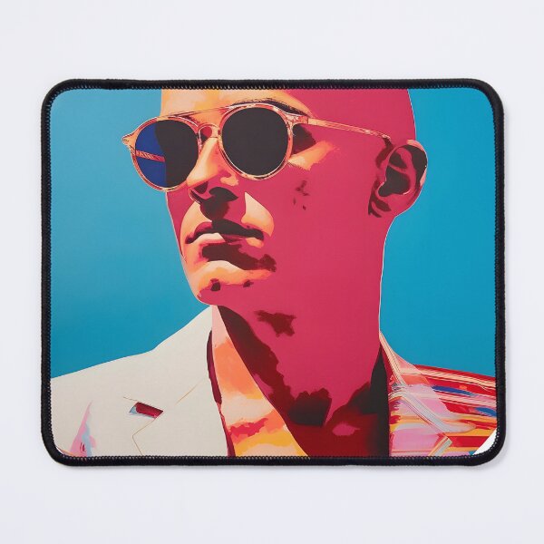 Item preview, Hello Summer: Vintage Pop Art Inspired Cool Bald Gentleman in Sunglasses Embracing Summer Vibes designed and sold by Evelyn Carter.