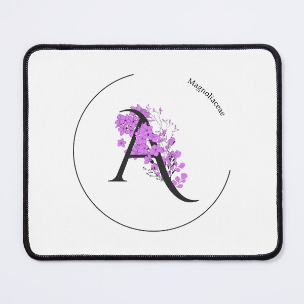 Item preview, Letter A Pink Flowered Magnolia Art Logo designed and sold by 67prints.