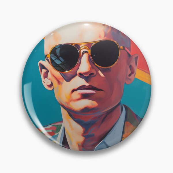 Item preview, Hello Summer: Vintage Pop Art Inspired Cool Bald Gentleman in Sunglasses Embracing Summer Vibes designed and sold by Evelyn  Carter.