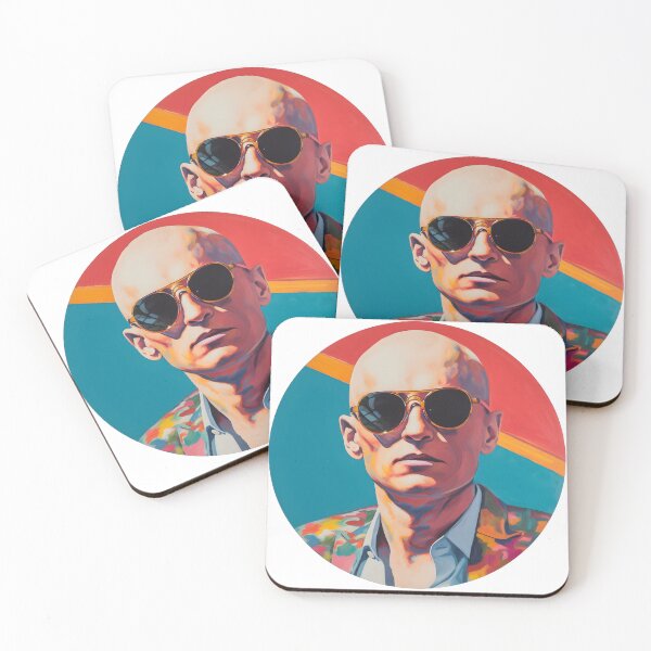Item preview, Hello Summer: Vintage Pop Art Inspired Cool Bald Gentleman in Sunglasses Embracing Summer Vibes designed and sold by Evelyn  Carter.