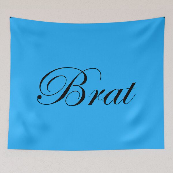 Item preview, Brat - Black on Cyan designed and sold by TeaseMePleaseMe.