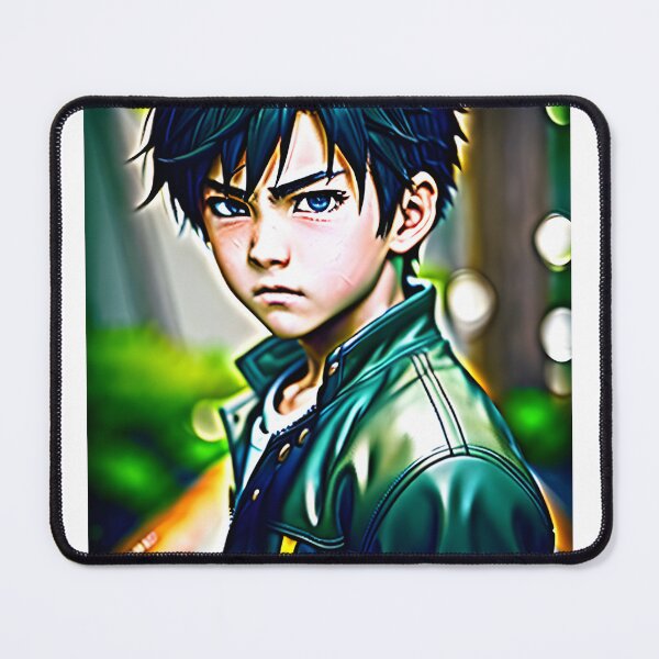 Item preview, Anime Warrior Boy with Jacket - Cool and Daring Artwork for Anime Enthusiasts designed and sold by emanuele6698.