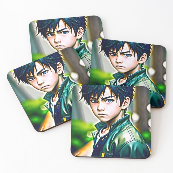 Item preview, Anime Warrior Boy with Jacket - Cool and Daring Artwork for Anime Enthusiasts designed and sold by emanuele6698.