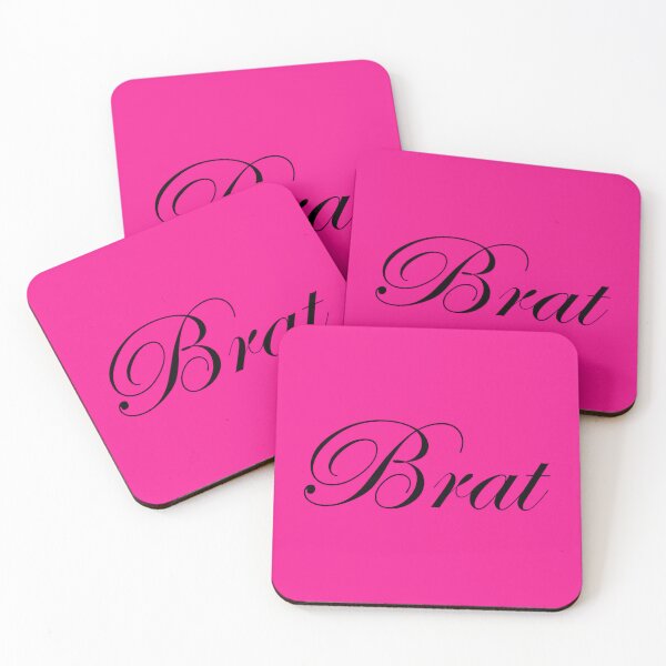 Item preview, Brat - Black on Hot Pink designed and sold by TeaseMePleaseMe.