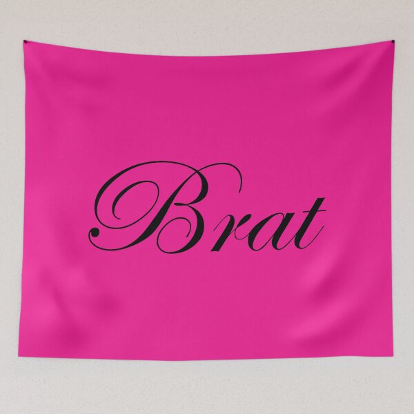 Item preview, Brat - Black on Hot Pink designed and sold by TeaseMePleaseMe.