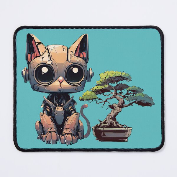 Item preview, Robo-Cat With Bonsai Tree! designed and sold by kukamatsu.