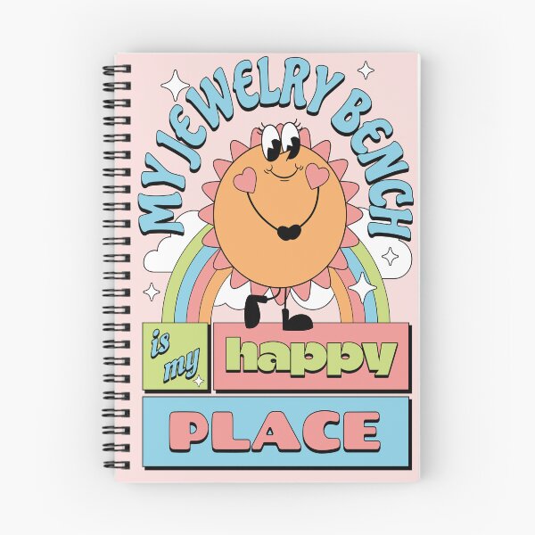 Item preview, My jewelry bench is my happy place metalsmith cute kawaii mascot jeweler gift designed and sold by MetalicBabe.