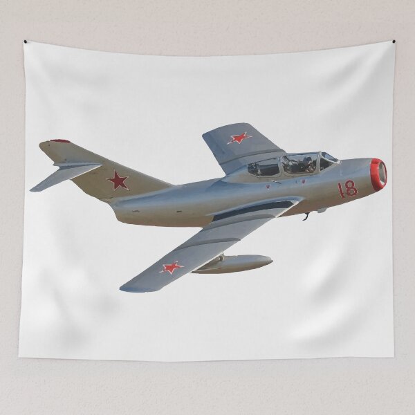 Item preview, Mikoyan Gurevich MiG 15 FAGOT Fighter Jet turning right Russian Air Force 1947 designed and sold by AfterburnerOne.