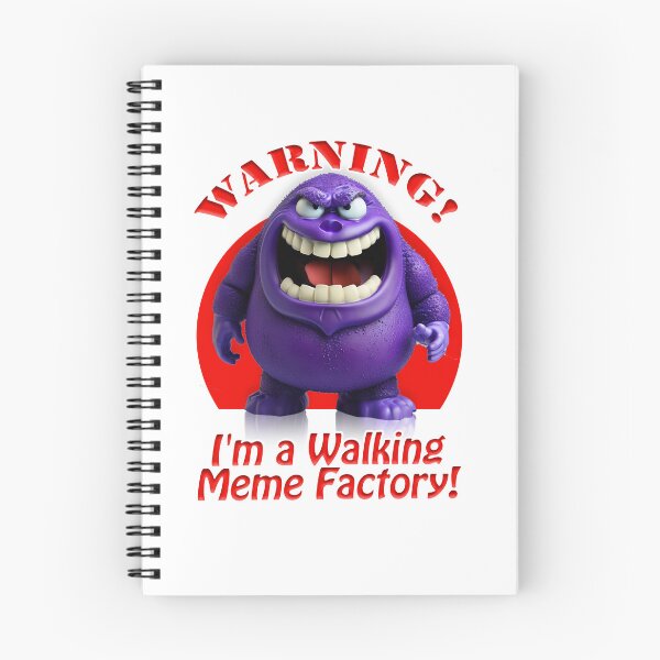Item preview, Grimace-Warning: I'm a walking meme factory designed and sold by printroute.
