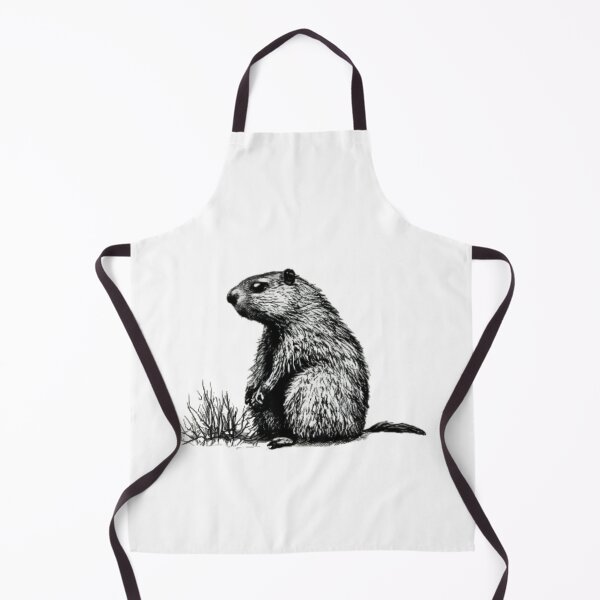 Item preview, Minimalist marmot observing the void designed and sold by GroundhogMs.