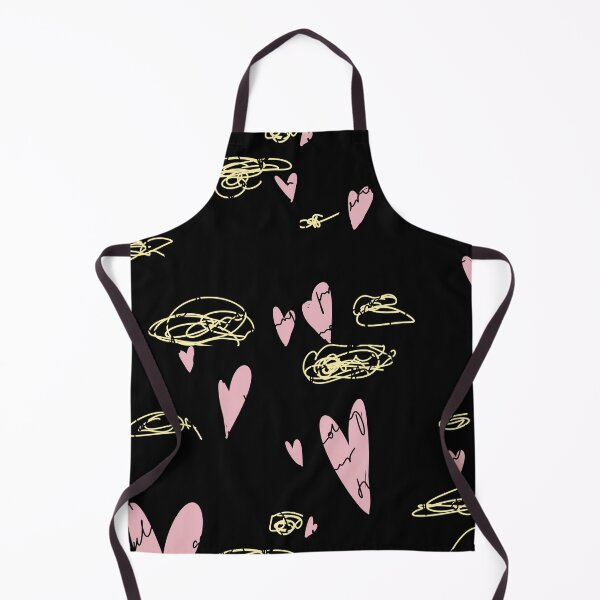 Item preview, Scribble pink heart hand written black pattern designed and sold by Yana Mustafina | Boho Soulful Designs.