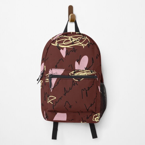 Item preview, Scribble pink heart hand written brown pattern designed and sold by Yana Mustafina | Boho Soulful Designs.