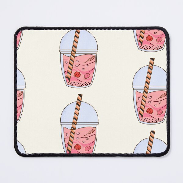 Item preview, Kawaii strawberry, chocolate and raspberry bobba tea sticker designed and sold by DozyJov.