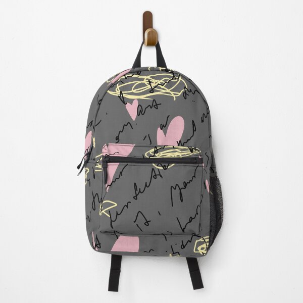 Item preview, Scribble pink heart hand written grey pattern designed and sold by Yana Mustafina | Boho Soulful Designs.
