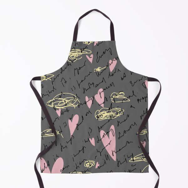 Item preview, Scribble pink heart hand written grey pattern designed and sold by Yana Mustafina | Boho Soulful Designs.