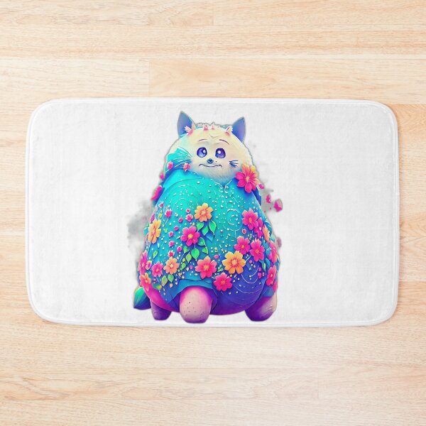 Item preview, flowery cat designed and sold by BaliamShop.