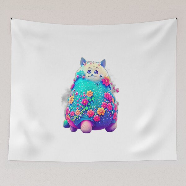 Item preview, flowery cat designed and sold by BaliamShop.