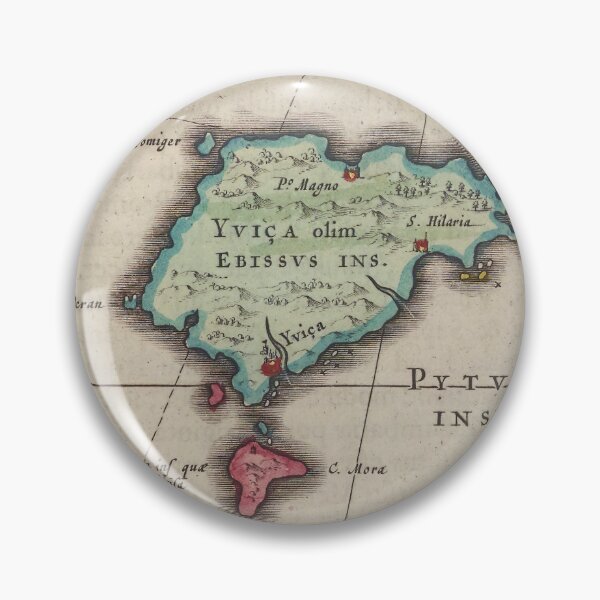 Item preview, Vintage Map of Ibiza Spain (1665) designed and sold by BravuraMedia.