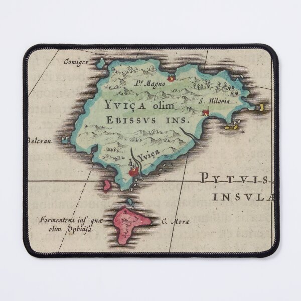 Item preview, Vintage Map of Ibiza Spain (1665) designed and sold by BravuraMedia.