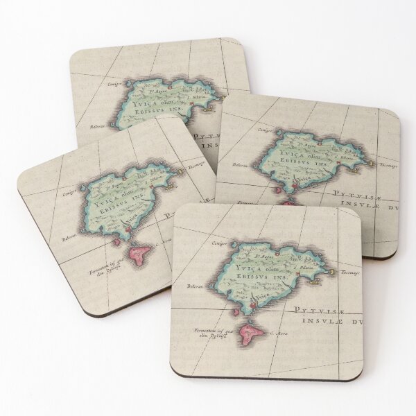 Item preview, Vintage Map of Ibiza Spain (1665) designed and sold by BravuraMedia.